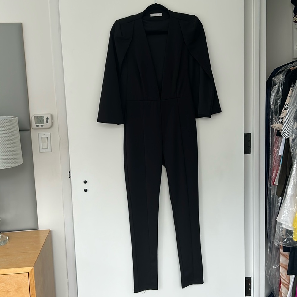 Black Jumpsuit with Cape